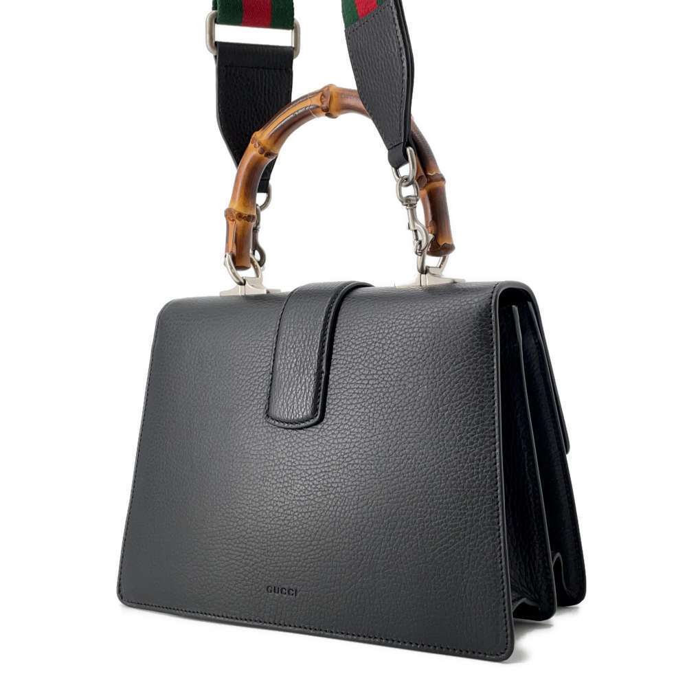 Gucci Leather Dionysus Handbag Shoulder Black Bamboo Bag